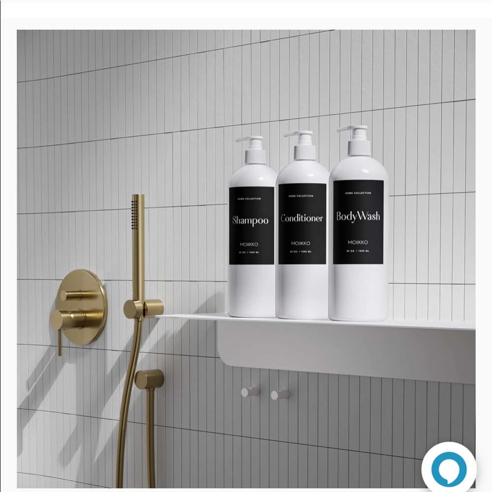 🛀🛀🛀🛀MOIIKKO Shampoo Conditioner Lotion Body Wash Bottles Pk of 3/32oz Bottles